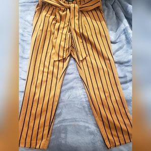 Gold and Black Stripped Pants
